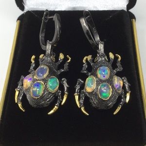 Don’t Bug Me, Genuine Fiery Opal Earrings